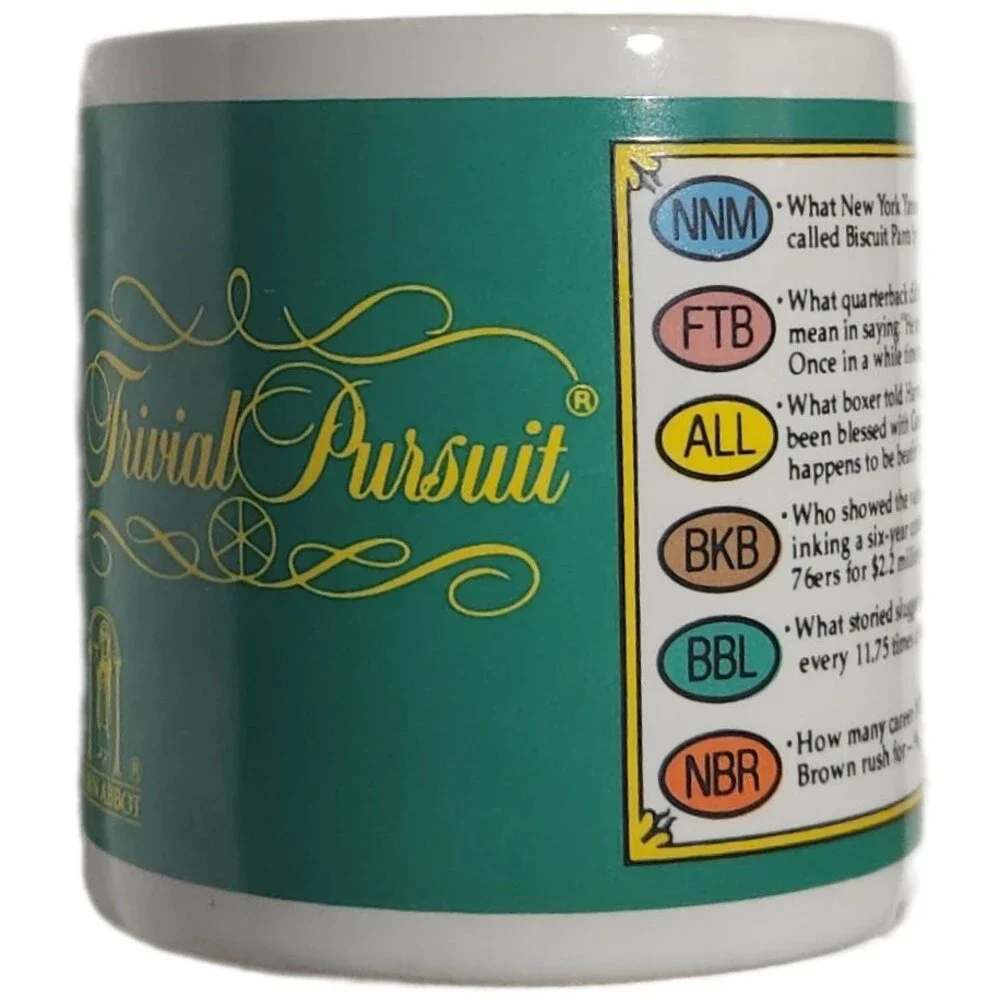 Trivial Pursuit Sports Game Coffee Mug 1983 Vintage Never Used